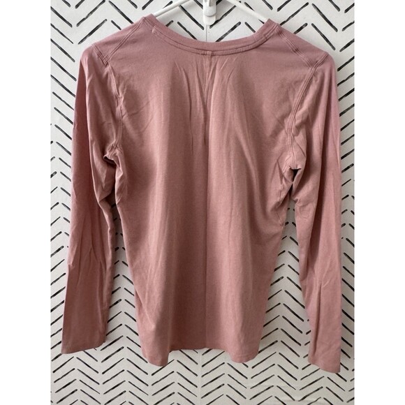 Lululemon Ever Ready Pink Shirt Soft Pima Cotton Pullover Long Sleeve Size 4* - Picture 2 of 5